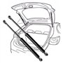 HHCVLUZI 2 Pcs Coffre Voiture Ressorts Gaz pour Golf MK V All Engine Hatchback 2003-2008，Hydraulique De Coffre Support De Levage