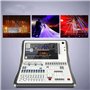 Contrôleur d'éclairage DMX512, panneau de contrôleur d'éclairage de scène à console à quartz professionnelle de 14,1 pouces, 4 p