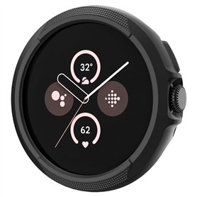 Spigen Liquid Air Coque Compatible avec Google Pixel Watch 3 45mm (2024) - Noir Mat