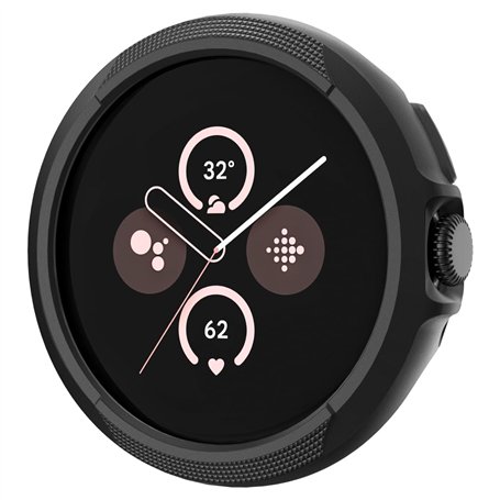 Spigen Liquid Air Coque Compatible avec Google Pixel Watch 3 45mm (2024) - Noir Mat