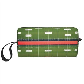 LNNIUK Trousse de toilette de voyage avec fermeture éclair Motif terrain de football américain et ballon