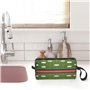 LNNIUK Trousse de toilette de voyage avec fermeture éclair Motif terrain de football américain et ballon