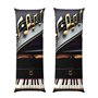 Housse de coussin motif notes de musique et pianos - Ultra douce - Respirante - Esthétique