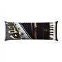 Housse de coussin motif notes de musique et pianos - Ultra douce - Respirante - Esthétique