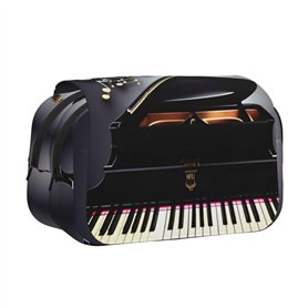 YQxwJL Trousse à crayons avec imprimé notes de musique et pianos