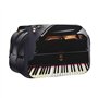 YQxwJL Trousse à crayons avec imprimé notes de musique et pianos