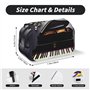 YQxwJL Trousse à crayons avec imprimé notes de musique et pianos, grande capacité, portable avec fermeture éclair, pour bureau e