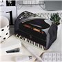 YQxwJL Trousse à crayons avec imprimé notes de musique et pianos, grande capacité, portable avec fermeture éclair, pour bureau e