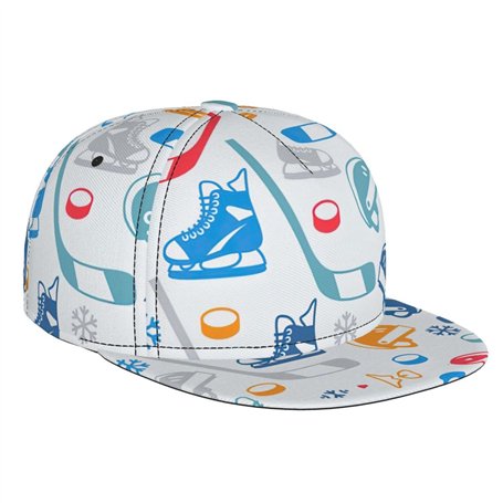 Hockey Elements Creative Pattern Print Baseball Cap - Casquette classique pour homme et femme - Parfait pour le sport