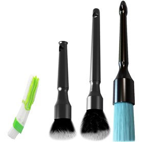 JNTMIKUN Brosse de Nettoyage de Détails de Voiture 4-Pièces avec Différents Poils