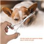 Oumefar Pince à épiler en acier inoxydable pour animaux de compagnie ciseaux de toilettage domicile pour chien nettoyage du visa