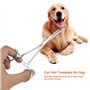 Oumefar Pince à épiler en acier inoxydable pour animaux de compagnie ciseaux de toilettage domicile pour chien nettoyage du visa