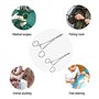 Oumefar Pince à épiler en acier inoxydable pour animaux de compagnie ciseaux de toilettage domicile pour chien nettoyage du visa