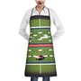 LNNIUK Tablier de cuisine imprimé terrain de football américain et ballon avec poche pour homme et femme