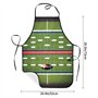 LNNIUK Tablier de cuisine imprimé terrain de football américain et ballon avec poche pour homme et femme, blanc, taille unique