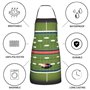 LNNIUK Tablier de cuisine imprimé terrain de football américain et ballon avec poche pour homme et femme, blanc, taille unique