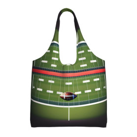 LNNIUK Sac fourre-tout imprimé terrain de football américain et ballon pour femme en toile Sac à main mignon grand sac à main dé