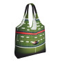 LNNIUK Sac fourre-tout imprimé terrain de football américain et ballon pour femme en toile Sac à main mignon grand sac à main dé