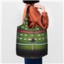 LNNIUK Sac fourre-tout imprimé terrain de football américain et ballon pour femme en toile Sac à main mignon grand sac à main dé