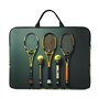 Housse pour ordinateur portable 14" avec imprimé balles de tennis et raquettes - Résistant aux chocs - Intérieur rembourré - Par