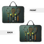 Housse pour ordinateur portable 14" avec imprimé balles de tennis et raquettes - Résistant aux chocs - Intérieur rembourré - Par