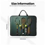 Housse pour ordinateur portable 14" avec imprimé balles de tennis et raquettes - Résistant aux chocs - Intérieur rembourré - Par