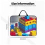 Housse pour ordinateur portable 14" avec imprimé blocs de construction colorés - Intérieur rembourré résistant aux chocs, parfai
