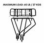 Vincita Porte-vélos Fat Tire - Porte-Bagages arrière pour Fat Bike - Charge maximale 60 LB - Convient aux vélos de Route, avec F