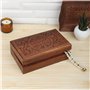 Ajuny Coffret à Bijoux Décoratif en Bois Fabriqué à la Main Motif Arbre de Vie Sculpté Coffre au Trésor Polyvalent Fait à la mai