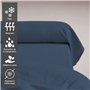 Pizuna Coton Peigné Traversin 45x190 cm 2 Pièces Bleu foncé, 100% Coton Longue Tige 400 Fils Armure Satin (Taie d'oreiller d'hôt