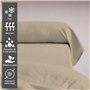 Pizuna Coton Peigné Traversin 45x190 cm 2 Pièces Simplement Taupe, 100% Coton Longue Tige 400 Fils Armure Satin (Taie d'oreiller
