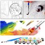 PIPISKY Kits de peinture par numéros pour adultes,Chiot jouant avec des bulles de savon dans le jardin,Traits innovants:redéfini