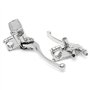 MOMOALA 22Mm Moto Hydraulique Frein Maître Cylindre Levier d'embrayage Chrome