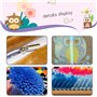Kit de Tapisserie au Crochet pour Débutants,Coussin ou Tapis DIY 43x43cm avec Canevas Latch Hook,Matière Polyester Résistante (M