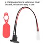 Elprico Prise de connecteur de Chargeur de Batterie, Port de de Manchon en Silicone avec Couvercle étanche pour Accessoire de Sc