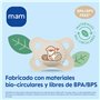 MAM MAM Original Lot de 2 tétines en latex en caoutchouc naturel pour nouveau-né, 0 à 2 mois, avec tétine symétrique, plate et f