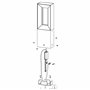 Eglo Lampe sur pied LED Riforano, lampadaire extérieur en fonte d’aluminium noir et plastique blanche, éclairage à 2 flammes, IP