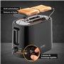 TZS First Austria Grille-Pain 2 Fentes Courtes 750W, Toaster pour 2 Tranches de Pain, Fonction Réchauffer et Décongeler à 7 Nive