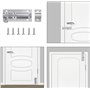 Lot de 2 verrous de porte coulissants de 75 mm avec tournevis, loquets de porte coulissants, verrous en acier inoxydable, loquet