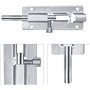 Lot de 2 verrous de porte coulissants de 75 mm avec tournevis, loquets de porte coulissants, verrous en acier inoxydable, loquet