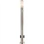 Lampadaire extérieur luminaire sur pied espace extérieur inox senseur prises de courant