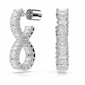 Swarovski Boucles d'oreilles Hyperbola Earrings Hoop Infinity Zircon Clear Rhodium 2 Count 5 grams 10 mm