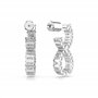 Swarovski Boucles d'oreilles Hyperbola Earrings Hoop Infinity Zircon Clear Rhodium 2 Count 5 grams 10 mm