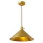 LIGNES LED BRACKED BRASS Horn Pendant Lighting Ayémorrage Japonais Retro Retro Friendly Material Chandelier 1-Light Ajustement P