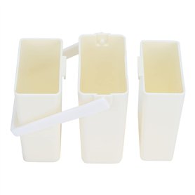 Pssopp Seau de Lavage de Brosse 3 Grilles Tasse de Nettoyage Portable Détachable Multifonctionnelle pour Pinceau de Peinture à l