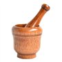 TOSSPER 2pcs / Set en Bambou Mortier Et Pilon