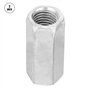 Écrous longs, 2 pièces M16 × 60 vis écrou hexagonal prolongé en zinc, bielle filetée, capuchon de connexion, écrou mixte, écrou 