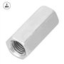 Écrous longs, 2 pièces M16 × 60 vis écrou hexagonal prolongé en zinc, bielle filetée, capuchon de connexion, écrou mixte, écrou 