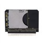 Niiyen Adaptateur SD vers IDE, Carte mémoire SD vers IDE SD/SDHC/SDXC/MMC vers Adaptateur mâle IDE 44 Broches adapté au système 