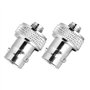 Adaptateur SMA vers BNC, 2 pièces SMA Femelle vers BNC Femelle Convertir Adaptateur Connecteur pour Applications Radio Fréquence